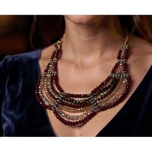 Bib Necklace‎ Ladies Statement Bohemian Southwestern Ethnic 7 Layer Multicolor